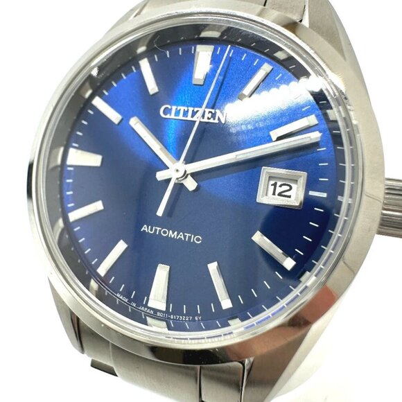 CITIZEN -59L mechanical Automatic date Wristwatch SS Silver - Picture 1 of 13